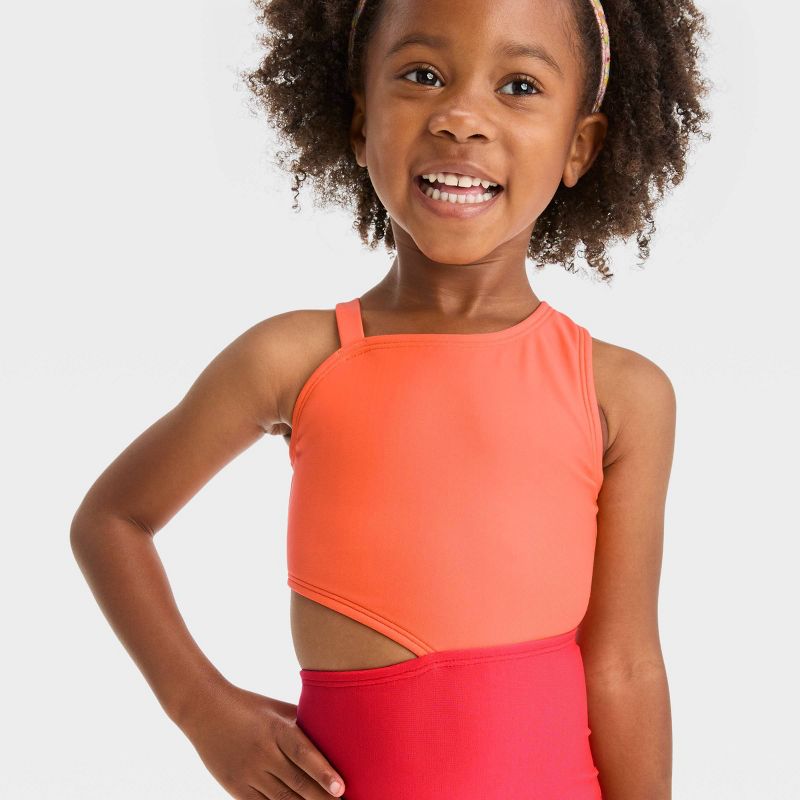 Toddler Girls' Colorblock One Piece Swimsuit - Cat & Jack™, 3 of 5