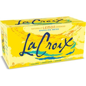 LaCroix Sparkling Water Lemon - 8pk/12 fl oz Cans - 1 of 4