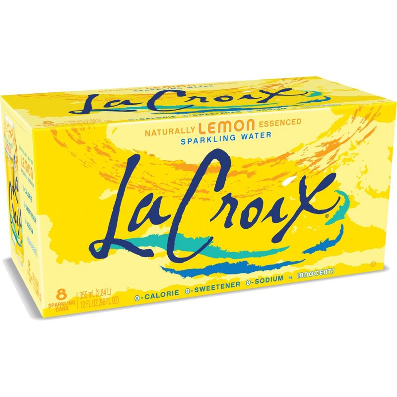 LaCroix Sparkling Water Lemon - 8pk/12 fl oz Cans, 1 of 12