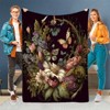 Lomsoe Vintage Flower Basket Butterfly Print Flannel Blanket - All Seasons Soft and Warm Throw Blanket for Bed, Napping, Camping, Travel, Office - 4 of 4
