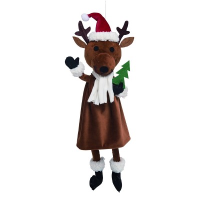 Transpac Artificial 20 in. Brown Christmas Dancing Character