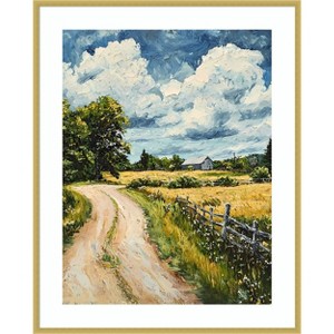 Amanti Art Impasto Rural Path by Walker Noble Wood Framed Wall Art Print - 1 of 4