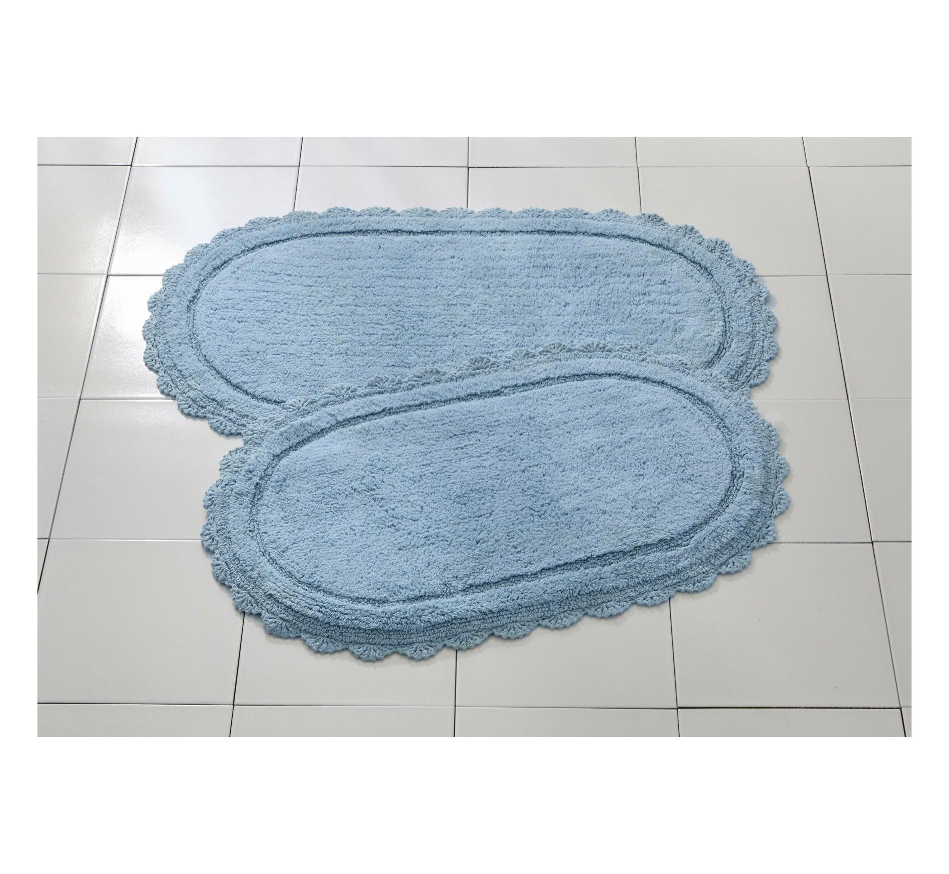BrylaneHome Oval Crochet Bath Mat