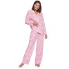 Casual Nights Women's Long Sleeve Rayon Button Down Pajama Set - 2 of 4