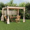 vidaXL Gazebo with Curtains 9.8'x9.8' Cream Steel - 2 of 4