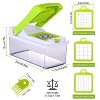 iMountek"Versatile Vegetable Slicer Set: Quick Potato, Tomato & Fruit Cutter with 3 Stainless Steel Blades"Green - 3 of 4