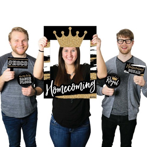 Big Dot Of Happiness Funny Homecoming - Football Themed School Dance Photo Booth Props Kit - 10 Piece
