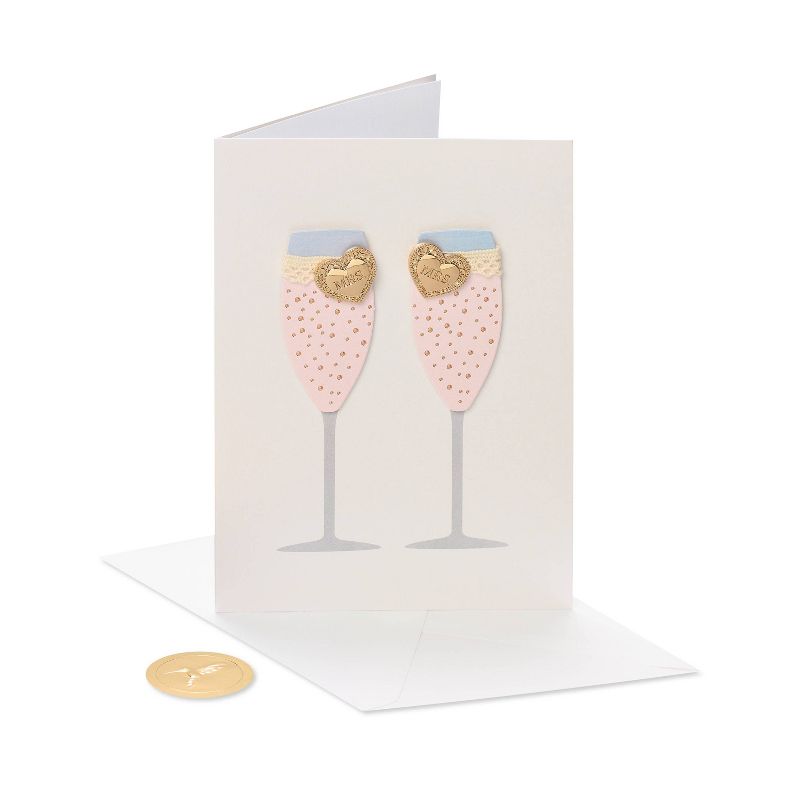 Card Wedding Mrs and Mrs Glasses - PAPYRUS, 1 of 8