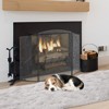 VEVOR Fireplace Screen 3 Panel, Sturdy Iron Mesh Fireplace Screen, 48"(L) x30.2"(H) Spark Guard Cover, No Assembly Required, Black - 2 of 4