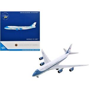 Boeing VC-25B Transport Aircraft "USA - Air Force One" White with Blue Stripes 1/400 Diecast Model Airplane by GeminiJets - 1 of 3