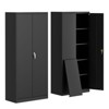 Metal Storage Cabinet 71" H with Lock,Steel Tool Cabinet with 4 Adjustable Shelves and 4 Adjustable Feet,Storage Organization for Home,Garage - 2 of 4