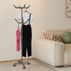 YIYIBYUS Industrial Coat Rack, Metal Pipe Coat Rack Stand Freestanding with 6 Hooks for Entryway, Hallway, Bedroom - 3 of 4