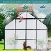 NicBex 8X6 FT Double Door Polycarbonate Greenhouse with Raised Base and Anchor Aluminum Heavy Duty Walk-in Greenhouses for Outdoor Backyard, Black - 3 of 4