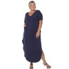 Plus Size Short Sleeve V-neck Maxi Dress - 2 of 4