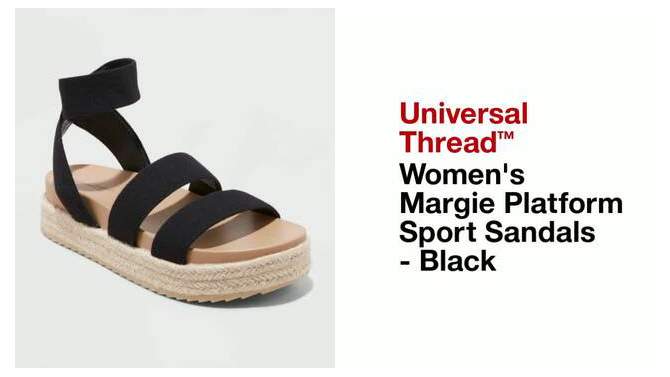 Women&#39;s Margie Platform Sport Sandals - Universal Thread&#8482; Black, 2 of 7, play video