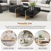 ALEXOUN High Gloss Coffee Table with 2 Drawers & Multi-Storage - Fashionable Rectangle Center Table for Living Room,Office Lounge & Balcony - 2 of 4