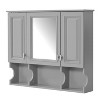 PAGED 35" Wall Mounted Bathroom Storage Cabinet Modern Medicine Cabinet with Mirror and Shelves, Over Toilet Storage Unit for Room - 3 of 4