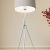 Infibrite 26" Sleek Crossed Legs Table Lamp with Fabric Shade E26 Bulb Friendly Subtle Elegance: Minimalist Design, Linen Cone Shade, ETL Listed - 4 of 4
