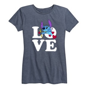 Women's - Lilo and Stitch - Love Cupid Stitch Short Sleeve Graphic T-Shirt - 1 of 4