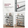 5 - Tier Freestanding Industrial Shoe Rack for Entryway - Adjustable with Storage Shelves & Spacious Top - 4 of 4