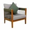 KTMBDW Patio Club Chair with Handwoven Rope Accents & Curved Backrest - Boho Patio Lounge Chair with Cushions for Porch, Garden - 3 of 4