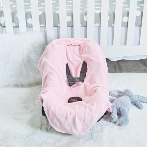 EVERYDAY KIDS Pink Baby Car Seat Blanket for Baby and Toddler Boys Baby Swaddle Wrap Blanket for Interior Car Seat - 1 of 4