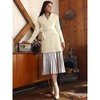 INSPIRE CHIC Women's Shawl Collar Lapel Winter Belted Coat with Pockets - 3 of 4