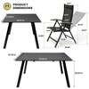 Crestlive Products 9pc Patio Expandable Dining Sets 57in All Weather Aluminum Outdoor Indoor Rectangular Extension Table with Chairs for 8 People - 3 of 4