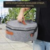 Hardboard Hat Storage Box with Shoulder Strap, Portable 17Inch Hat Organizer for Travel, Hold 3-5 Cowboy Hats, Sun Hats&Caps, Foldable with Door Hook - 4 of 4