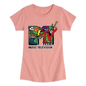 Girls' - MTV - Skater Fitted Short Sleeve Graphic T-Shirt - 1 of 4