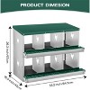 Coucheta Chicken Nesting Boxes - Available in Multiple Styles (Bracket Leg/Two-Tier/Wall Mount) & Compartments (6/8/10) for Easy Egg Collection. - 3 of 4