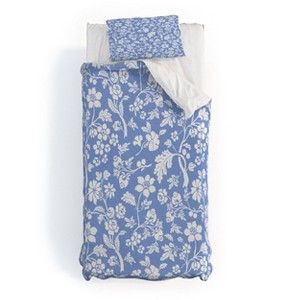 Deny Designs 3pc Twin/Twin XL Showmemars Vintage Style Chintz Florals Duvet and Sham Set - 1 of 4