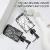 LunaLulinlk 2 Pack Glass Soap Dispenser Diamond 12 Ounce Kitchen Soap Dispenser Dish Soap (Clear and Grey) - 4 of 4