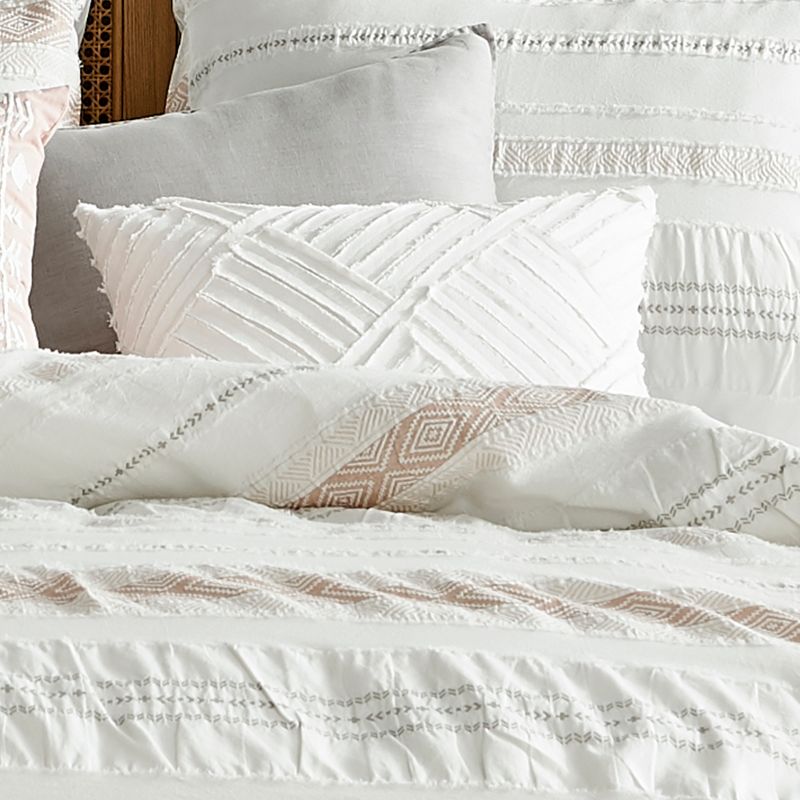 Pickford Blush Textured White Pillow -Levtex Home, 2 of 4