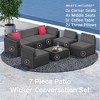 Nestl 7 Piece Outdoor Patio Furniture Set, Wicker Patio Furniture Set with Cushions - 2 of 4