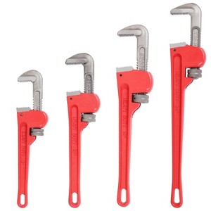 KTMBDW Heavy Duty Steel Straight Pipe Wrench, Adjustable Plumbing Wrench, Drop Forged, Red - 1 of 4