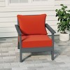 WestinTrends Avalon Gray Outdoor Modern HDPE Patio Club Chair with Deep Seat Cushions - 2 of 4
