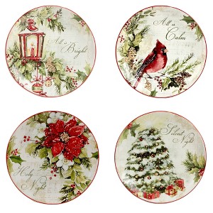 Set of 4 Silent Night Dining Dessert Plates - Certified International - 1 of 4