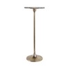 Elegant End Table, Side Table, or Small Night Stand for Room Decor - Slim Metal Drink Table with Marble Top and Trumpet Base - 2 of 4