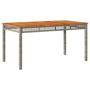 vidaXL Garden Table Black and Brown - 1 of 4