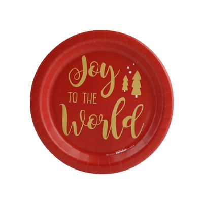 24ct "Joy To The World" Dessert Plate