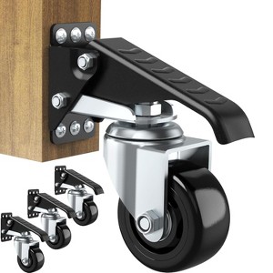 MaseiKar Workbench Casters Wheels, 920Lbs Retractable Casters Set of 4, Heavy Duty Side Mount 2.5" Stepdown Castors for Bench Machinery Work Table - 1 of 4