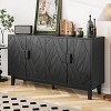 VYNXARIA Modern Buffet Cabinet with Irregular Geometry Design for Versatile Storage - 3 of 4