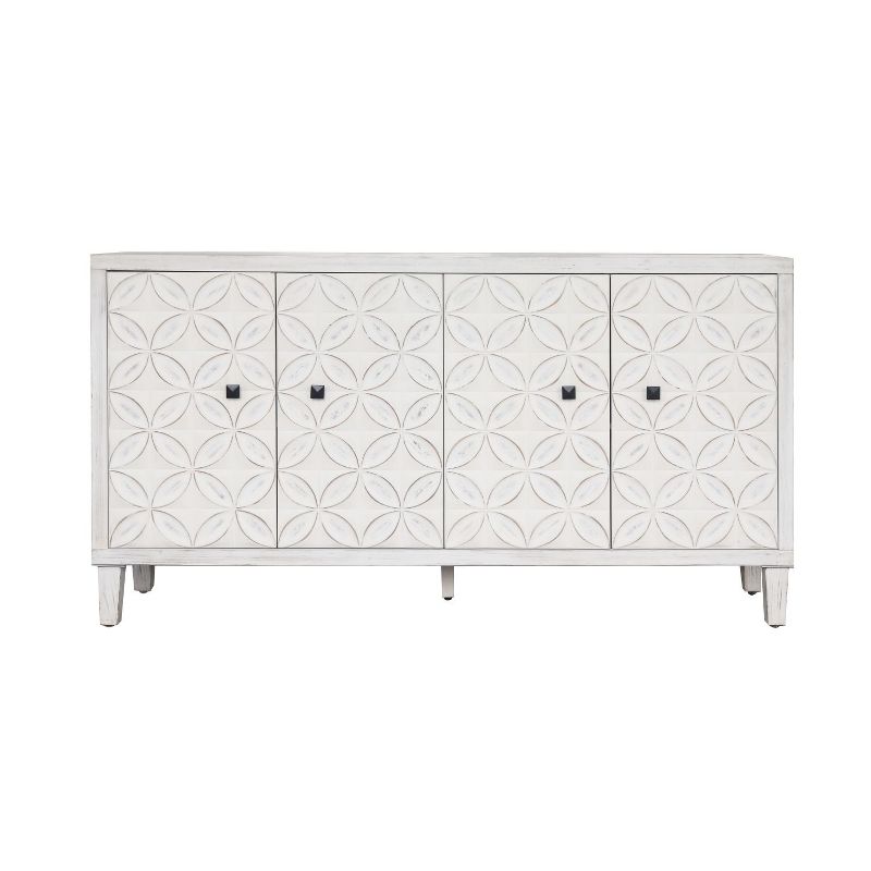 4 Door Accent Cabinet, Decorative Storage Cabinets with Adjustable Shelves - Maison Boucle, 3 of 8