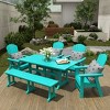 WestinTrends 6 Piece Outdoor Patio Dining Table and Armchair Dining Bench Set - 2 of 2