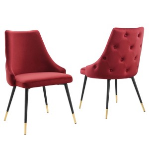 Modway Adorn Dining Side Chair Performance Velvet Set of 2 - 1 of 4