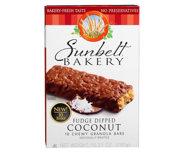 Sunbelt Bakery Fudge Dipped Coconut Granola Bars 10ct