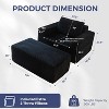 MAXYOYO 104" Modular Couch with Chaise and 49'' Boneless Chaise Lounge, Sofa in A Box, No Assembly Required, 3 Packages Shipping - 3 of 4