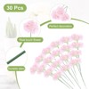 Unique Bargains Silk Realistic Handmade Artificial Flowers 30 Pcs - 3 of 4