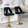 Birkin Set of 2 360° Armless Velvet Swivel Adjustable Height Bar Stool with Nailheads for Home Pub and Kitchen Island-Maison Boucle - 2 of 4